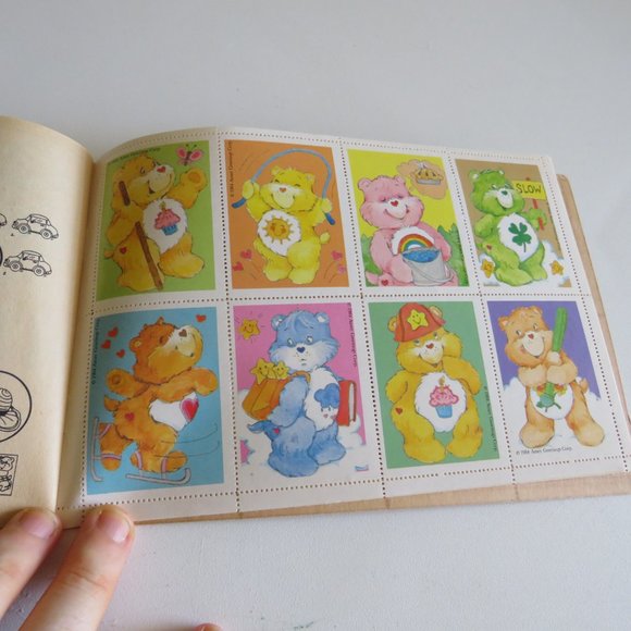Vintage Care Bears Sticker Book "Play It Safe" NEW-Aged condition PIZZA HUT - Picture 5 of 15
